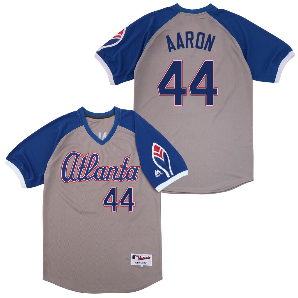Hank Aaron Atlanta Braves Official MLB Jersey Majestic product image 1