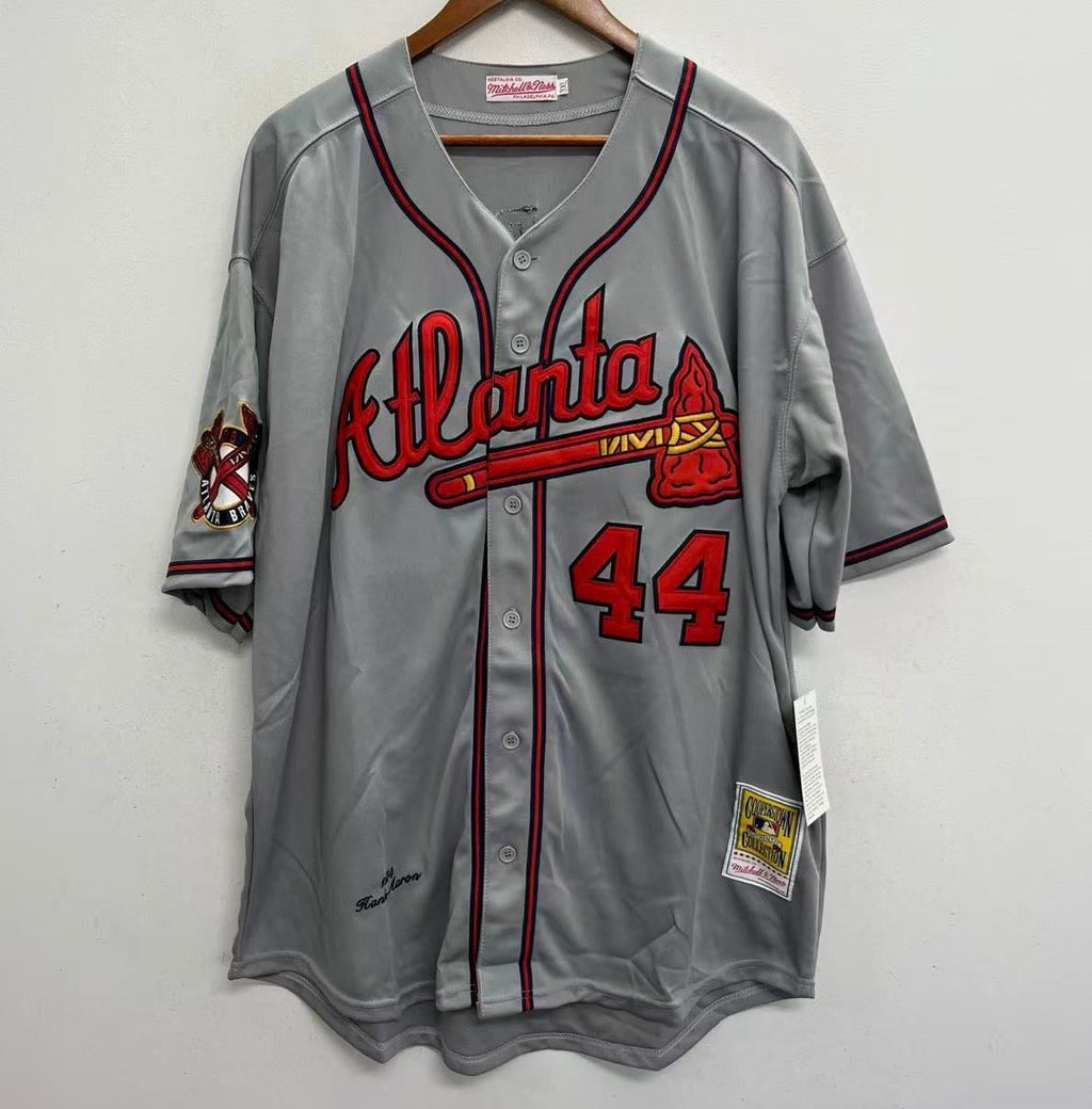 Hank Aaron Atlanta Milwaukee Braves Jersey 1974 Mitchell & product image 3
