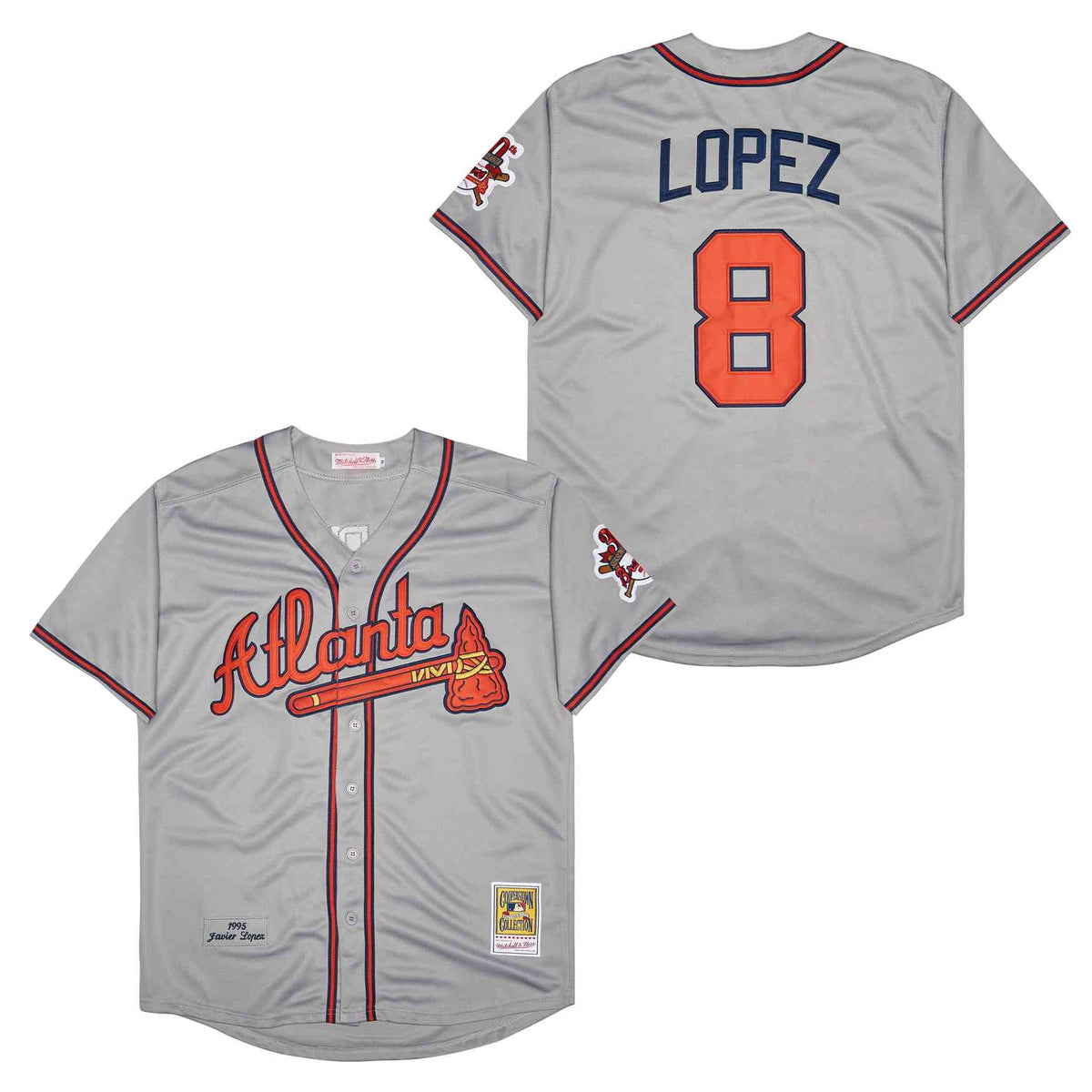 Javier Lopez 1995 Atlanta Braves Official MLB Mitchell & product image 1
