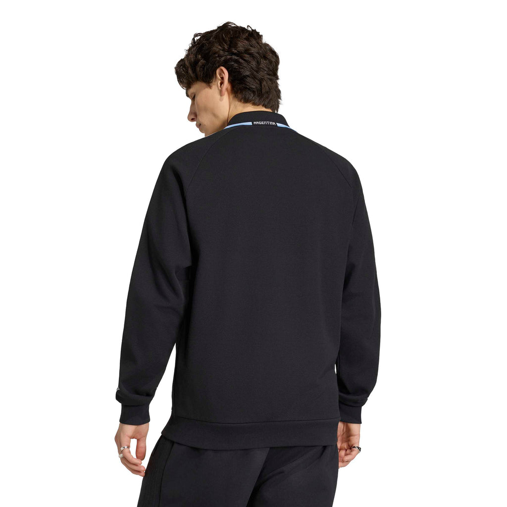 Argentina National Team FIFA Adidas Men Black Anthem Jacket product image 2, provided for visual reference and product