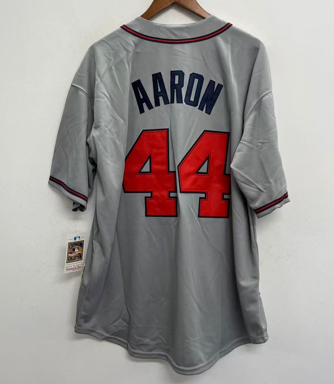 Hank Aaron Atlanta Milwaukee Braves Jersey 1974 Mitchell & product image 2