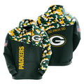 Green Bay Packers color camouflage light weight hoodie product image 1