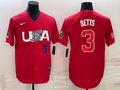 Mookie Betts Team USA Baseball jersey Nike Red product image 1