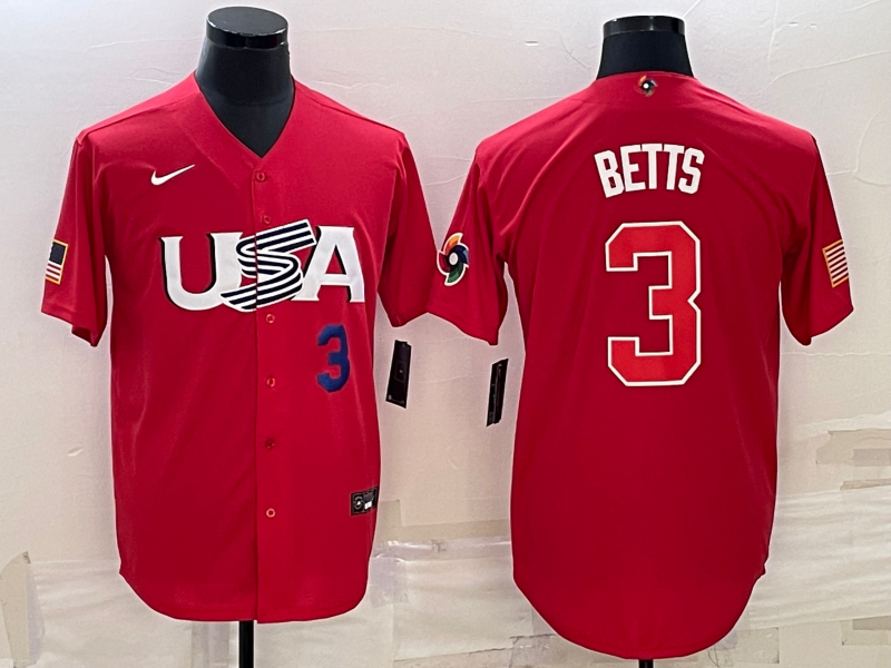 Mookie Betts Team USA Baseball jersey Nike Red product image 1