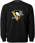 Pittsburgh Penguins NHL Bulletin Men Black Twill Logo Express Crew Sweater product image 1, provided for visual reference