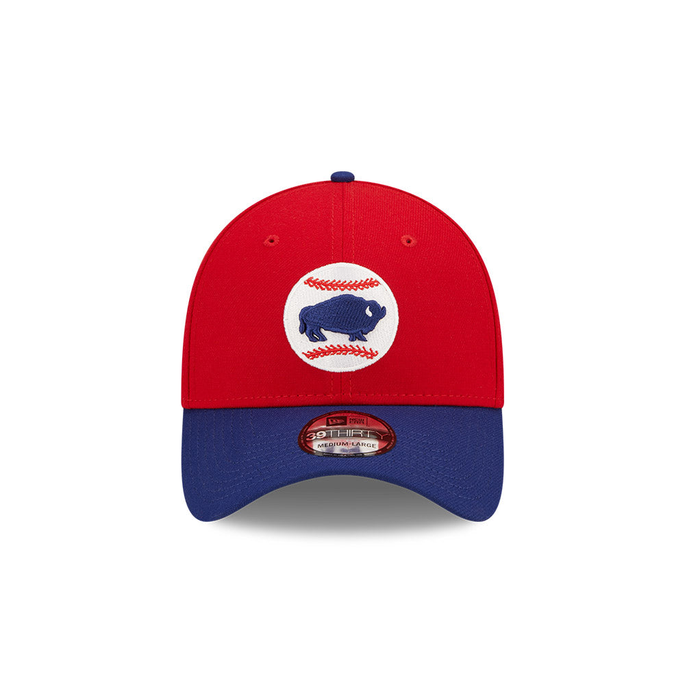 Buffalo Bisons MiLB New Era Men Red/Navy 39Thirty Alternate Authentic Collection Stretch Fit Hat product image 3, provided