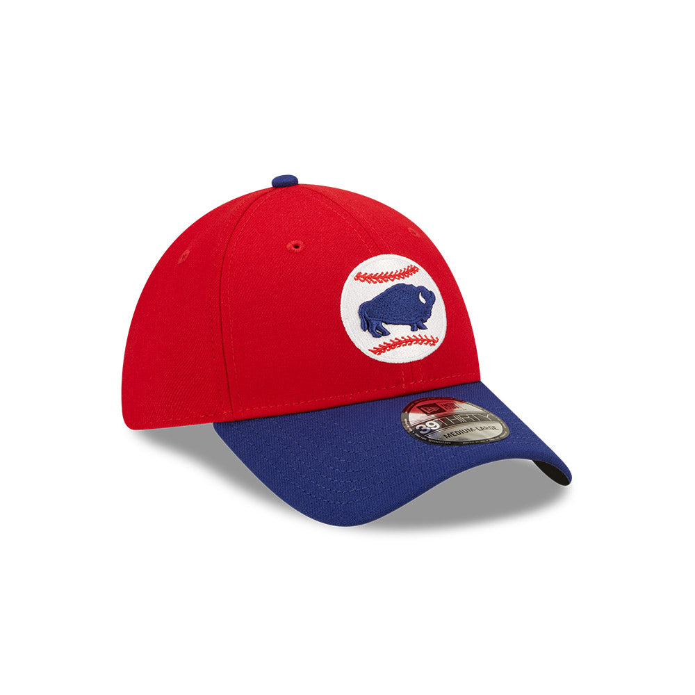 Buffalo Bisons MiLB New Era Men Red/Navy 39Thirty Alternate Authentic Collection Stretch Fit Hat product image 4, provided