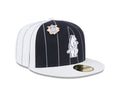 Chicago Cubs MLB New Era Men Navy 59Fifty Two Tone Pinstripe Fitted Hat product image 1, provided for visual reference and