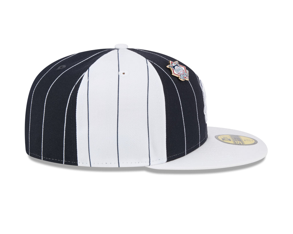 Chicago Cubs MLB New Era Men Navy 59Fifty Two Tone Pinstripe Fitted Hat product image 6, provided for visual reference and