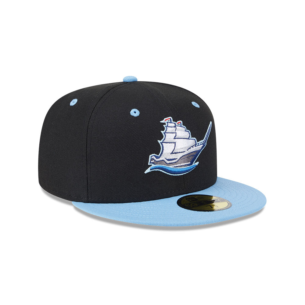 Columbus Clippers MiLB New Era Men Black/Light Blue 59Fifty Alternate Authentic Collection Fitted Hat product image 4,