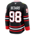 Connor Bedard Chicago Blackhawks NHL Fanatics Branded Men Black Alternate Premium Pro-Stitched Jersey product image 1,