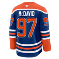 Connor McDavid Edmonton Oilers NHL Fanatics Branded Men Royal Blue Premium Jersey product image 1, provided for visual