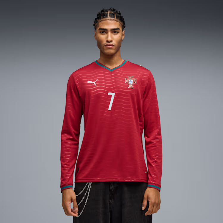Cristiano Ronaldo Portugal National Team FIFA Puma Men Red 2026/27 Replica Long Sleeve Jersey product image 5, provided for