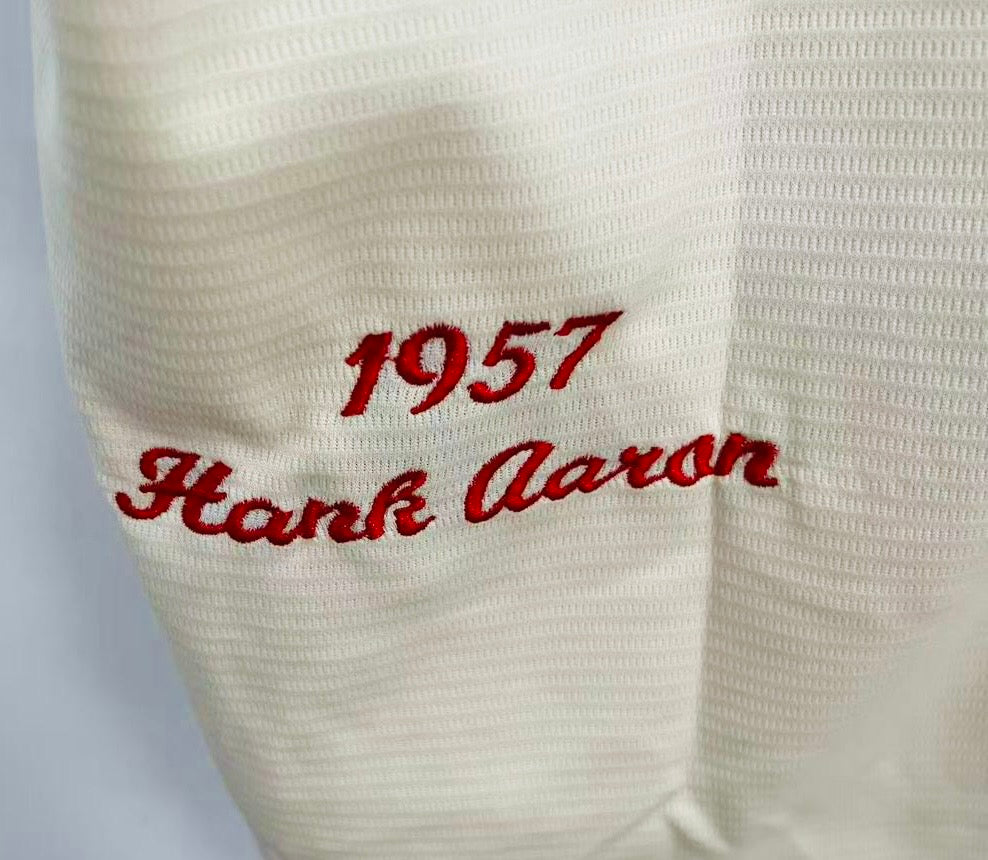 Hank Aaron Atlanta Milwaukee Braves Jersey 1957 Mitchell & product image 5