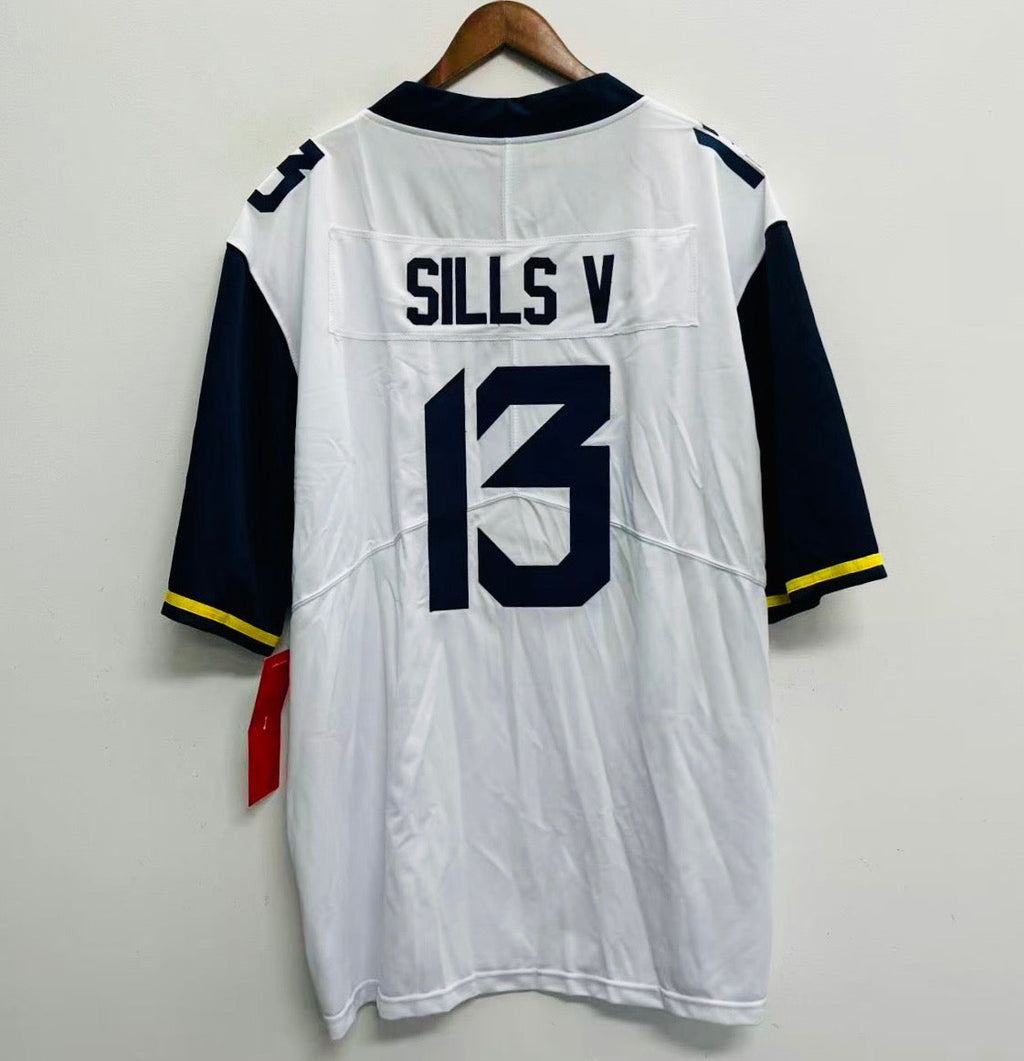 David Sills West Virginia Mountaineers Jersey white product image 2