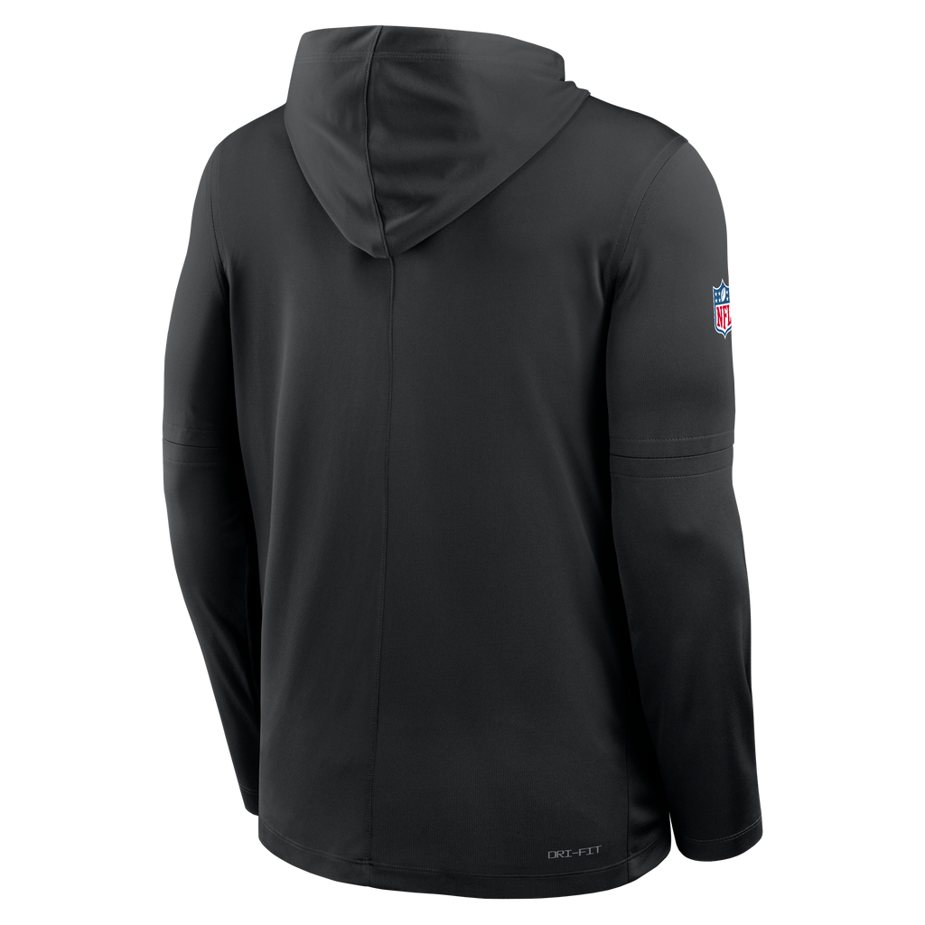 Detroit Lions NFL Nike Men Black Spark Sideline Dri-FIT Lightweight Long Sleeve Hoodie product image 2, provided for visual