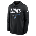 Detroit Lions NFL Nike Men Black Spark Sideline Dri-FIT Lightweight Long Sleeve Hoodie product image 1, provided for visual