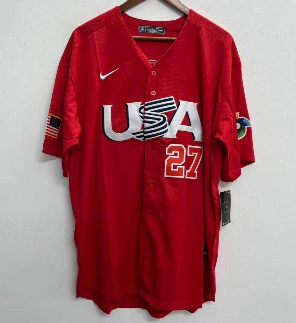 Mike Trout Team USA Baseball jersey Nike Red product image 3