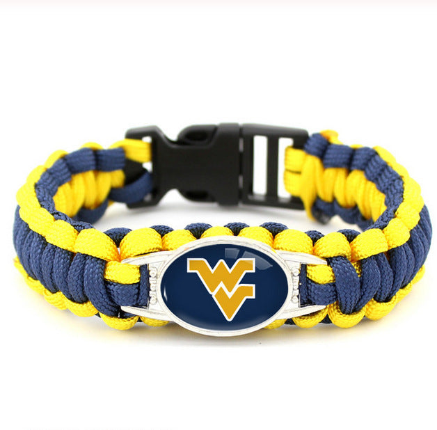 West Virginia Mountaineers snap clasp bracelet product image 1