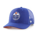 Edmonton Oilers NHL 47 Brand Men Royal Trucker Snapback product image 1, provided for visual reference and product detail