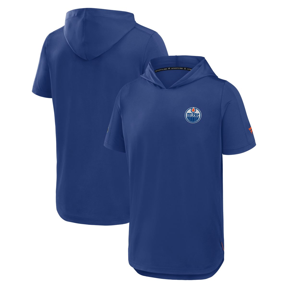 Edmonton Oilers NHL Fanatics Branded Men Royal Blue Authentic Pro Rink Short Sleeve Hoodie product image 3, provided for