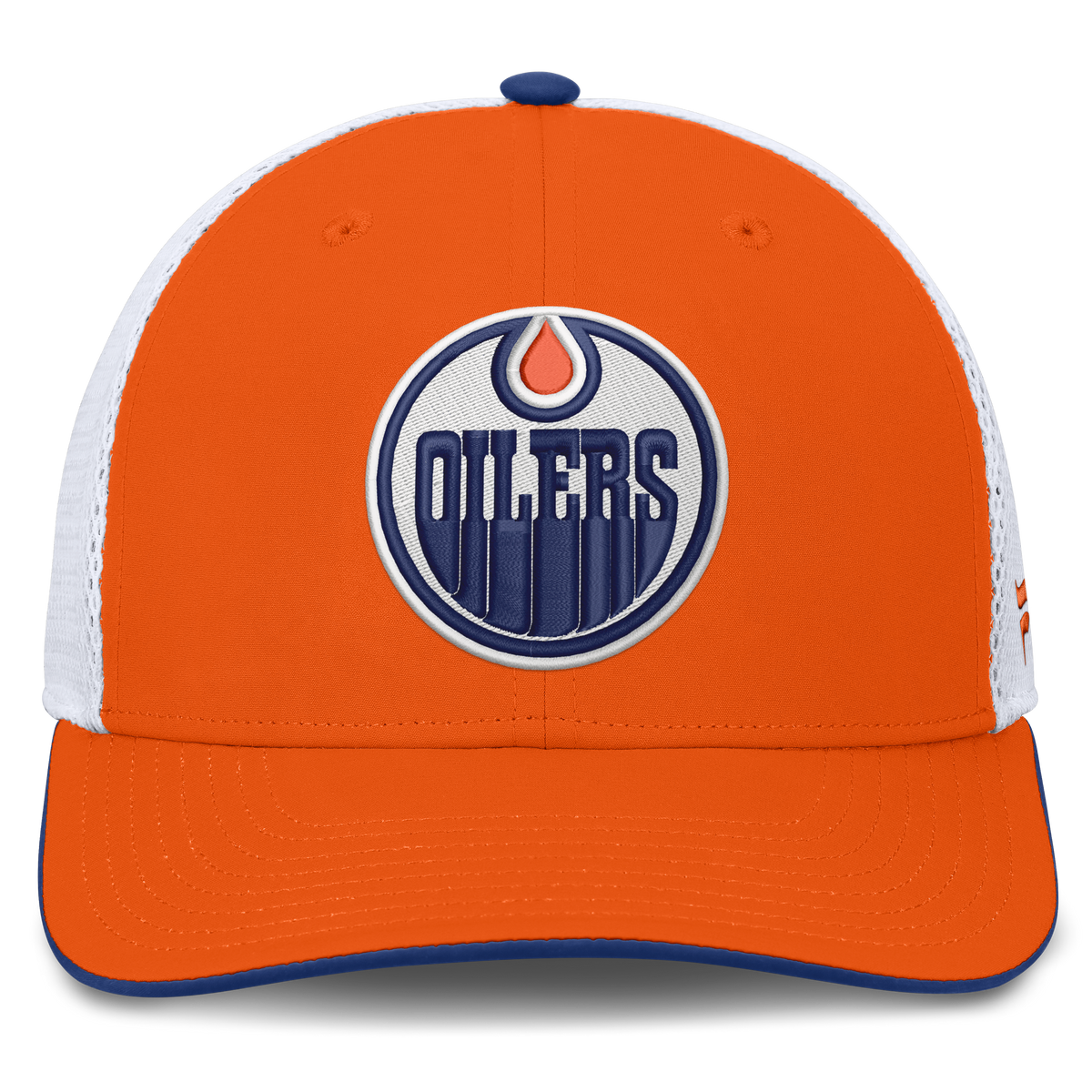 Edmonton Oilers NHL Fanatics Branded Men Orange/White Authentic Pro Rink Trucker Snapback product image 3, provided for