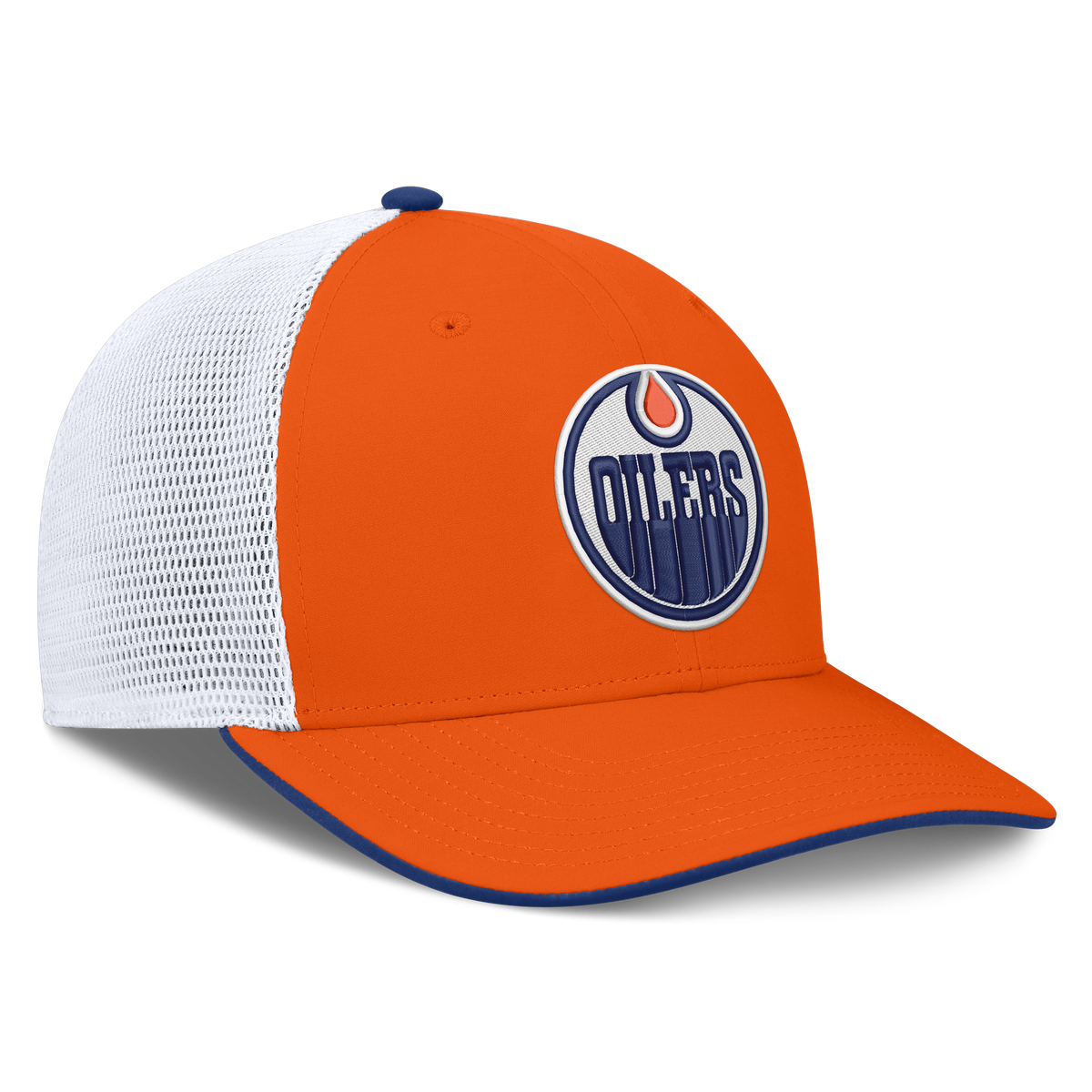 Edmonton Oilers NHL Fanatics Branded Men Orange/White Authentic Pro Rink Trucker Snapback product image 4, provided for