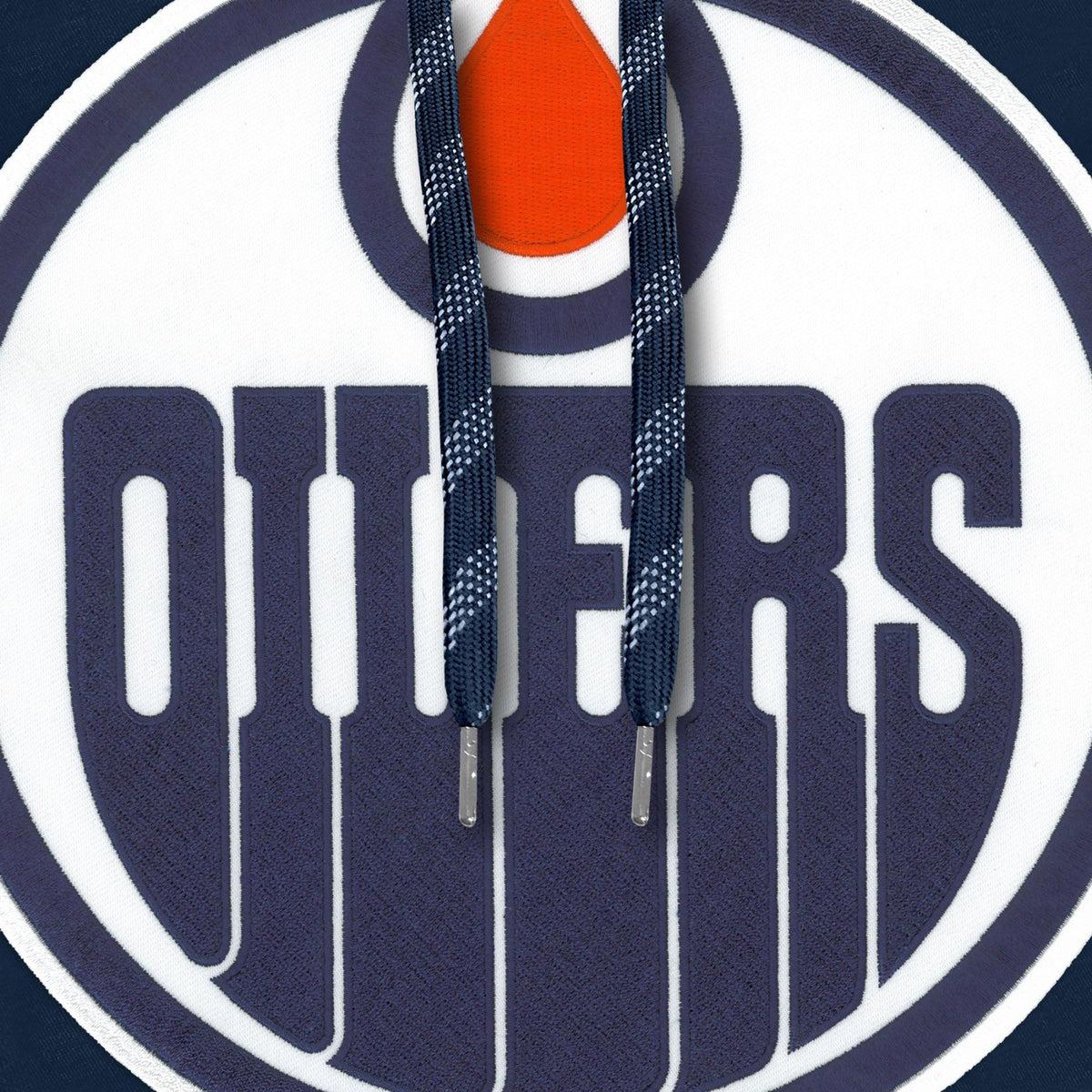 Edmonton Oilers NHL Bulletin Men Navy Express Twill Logo Hoodie product image 2, provided for visual reference and product