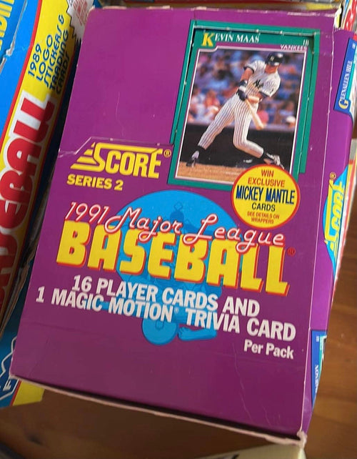 1991 Score baseball wax box 36 packs product image 1