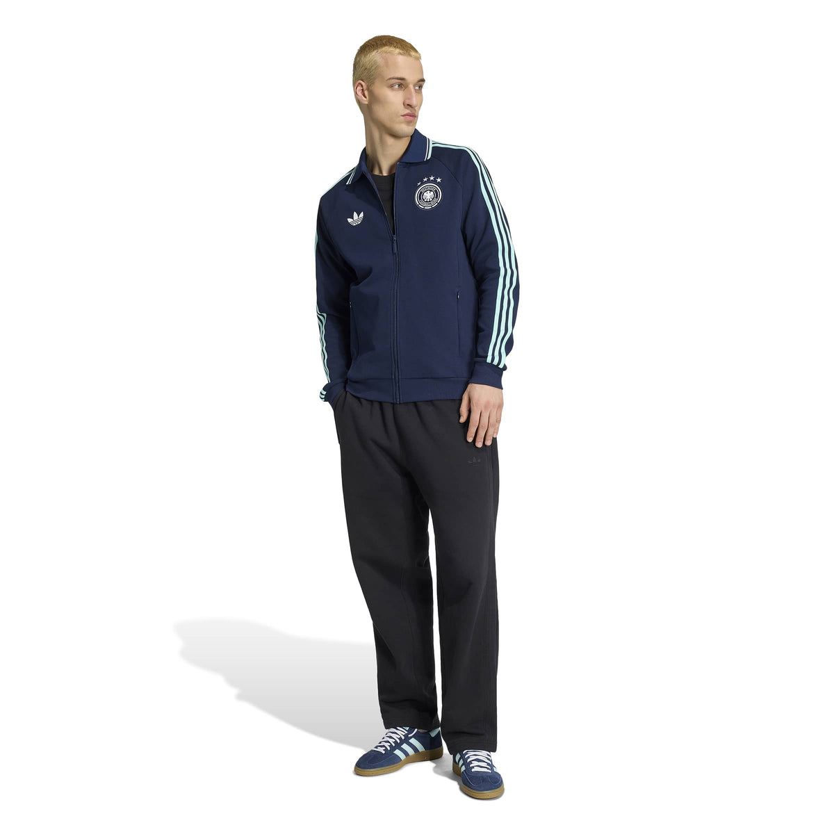 Germany National Team FIFA Adidas Men Navy Anthem Jacket product image 3, provided for visual reference and product detail