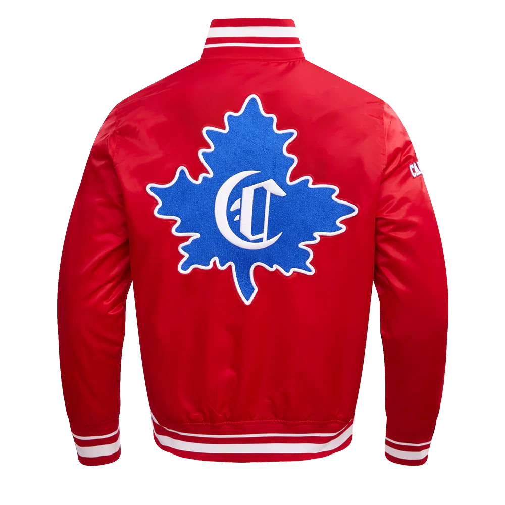 Montreal Canadiens NHL Pro Standard Men Red Retro Classic Rib Satin Jacket product image 4, provided for visual reference