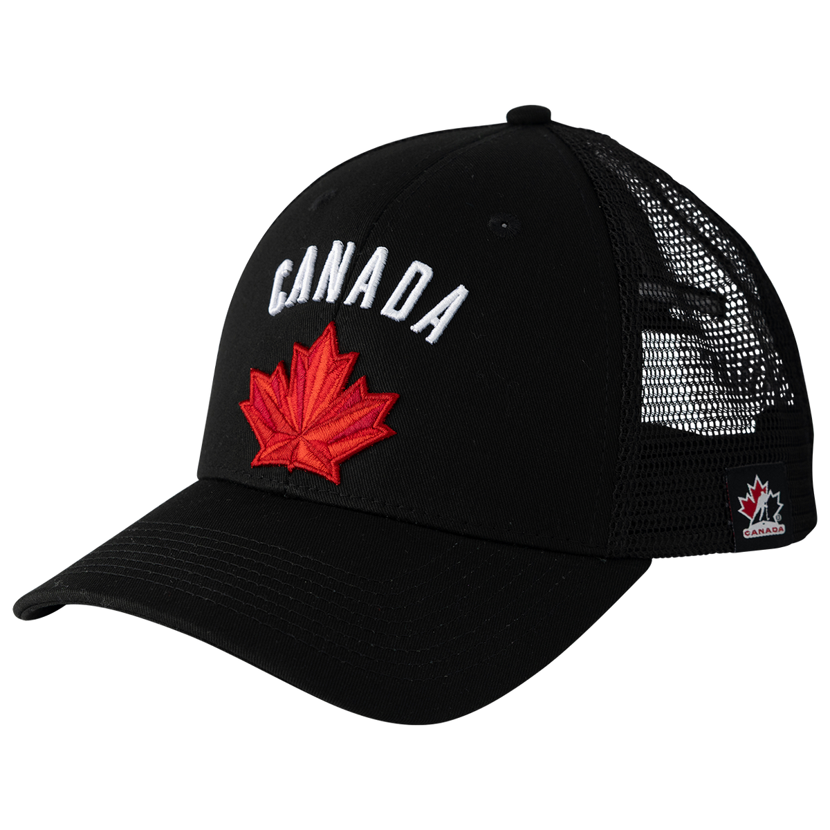 Hockey Canada IIHF Bauer Men Black Trucker Snapback product image 1, provided for visual reference and product detail review