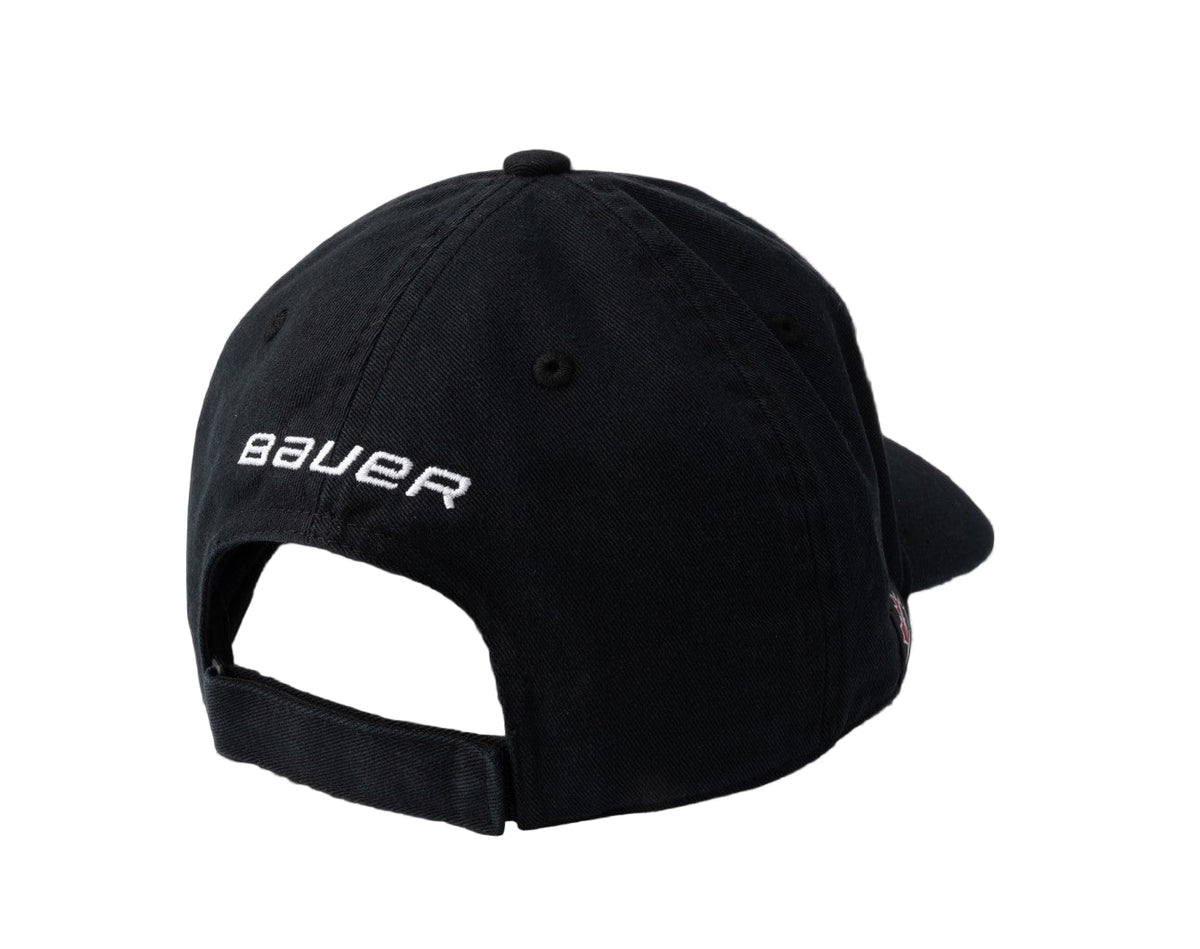 Hockey Canada IIHF Bauer Men Black Distressed Adjustable Hat product image 2, provided for visual reference and product