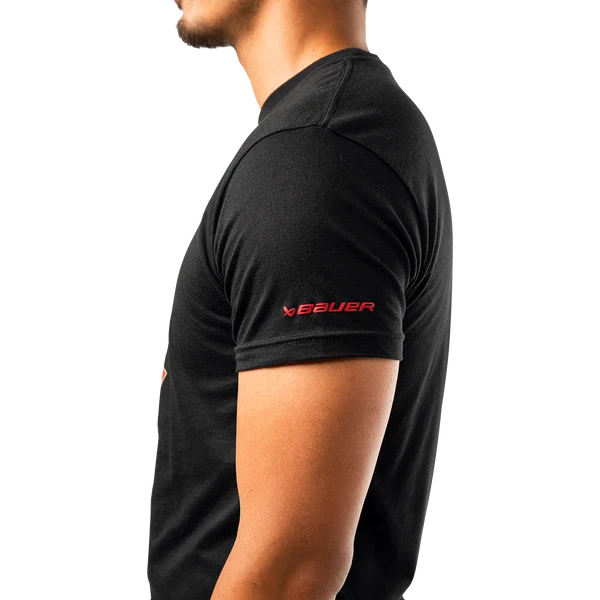 Hockey Canada IIHF Bauer Men Black Graphic One Leaf T-Shirt product image 3, provided for visual reference and product