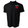 Hockey Canada IIHF Bauer Men Black Performance Polo T-Shirt product image 1, provided for visual reference and product