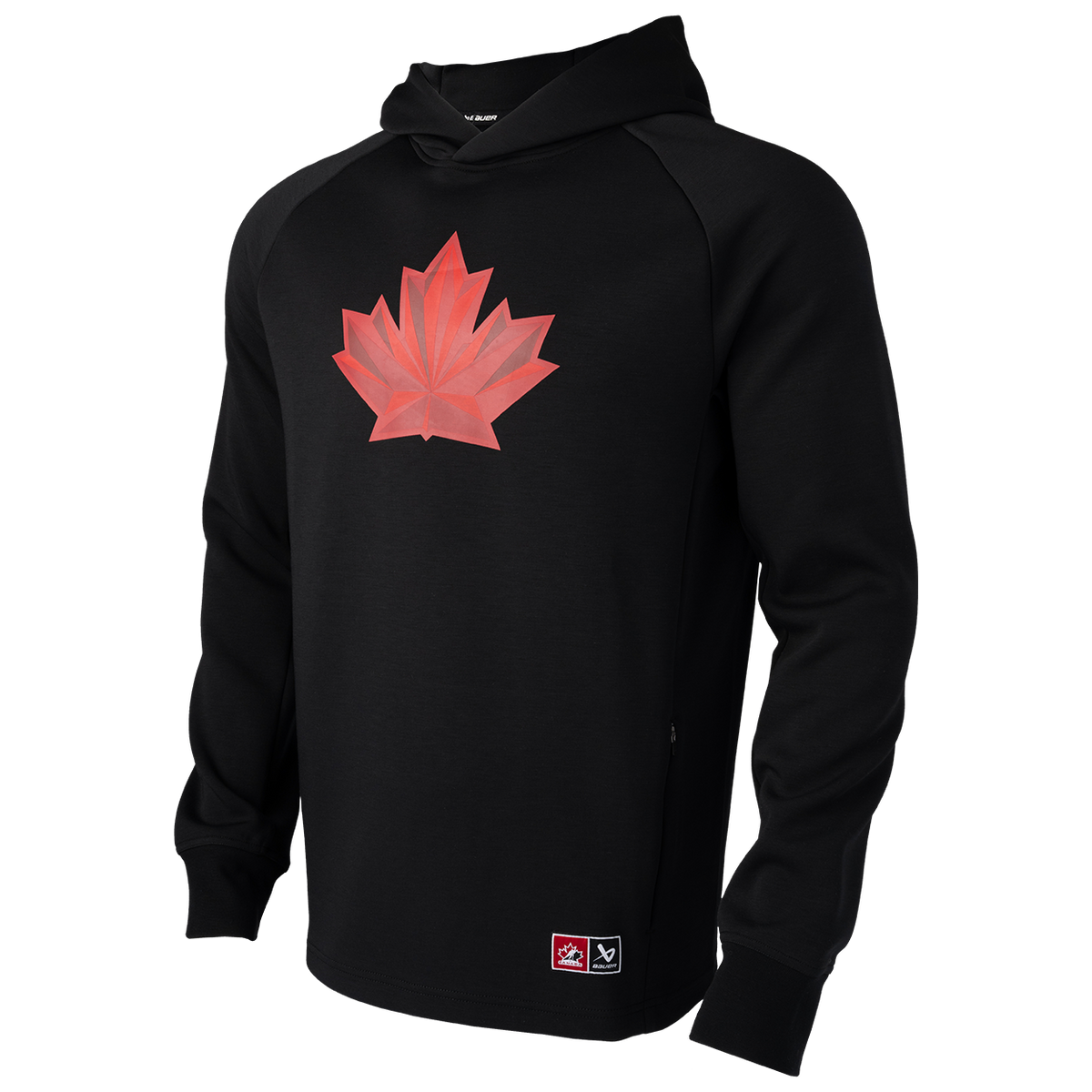 Hockey Canada IIHF Bauer Men Black Performance Pullover Hoodie product image 3, provided for visual reference and product