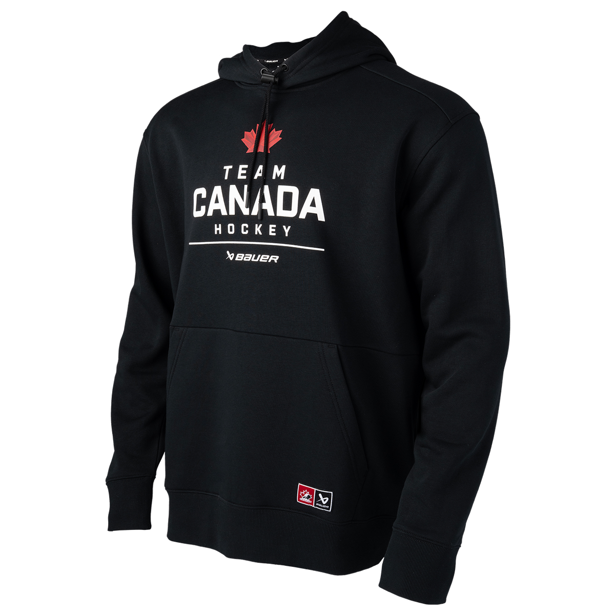 Hockey Canada IIHF Bauer Men Black Stacked Pullover Hoodie product image 3, provided for visual reference and product detail