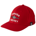 Hockey Canada IIHF Bauer Men Red Elastafit Stretch Fit Hat product image 1, provided for visual reference and product detail