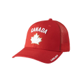 Hockey Canada IIHF Bauer Men Red One Leaf Mesh Snapback product image 1, provided for visual reference and product detail