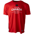 Hockey Canada IIHF Bauer Men Red Stacked T-Shirt product image 1, provided for visual reference and product detail review