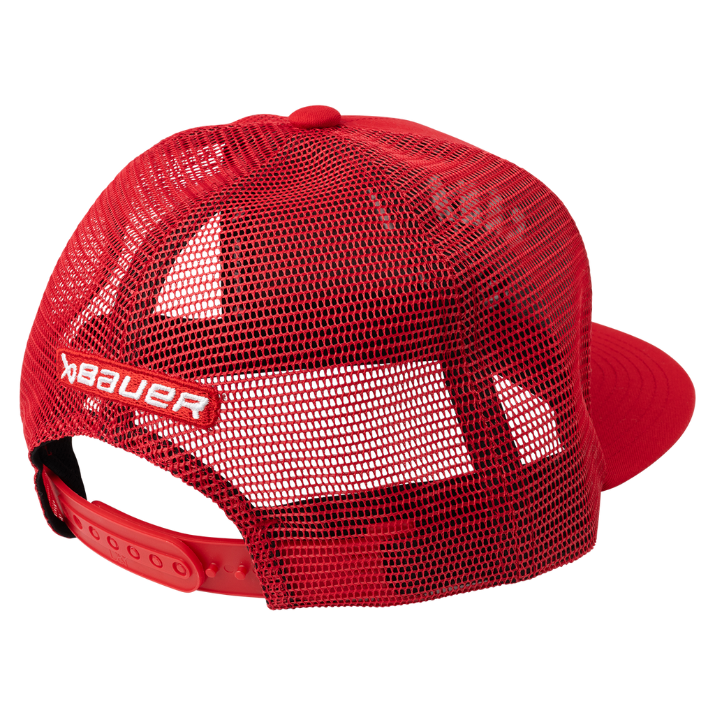 Hockey Canada IIHF Bauer Men Red Trucker Snapback product image 2, provided for visual reference and product detail review