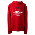 Hockey Canada IIHF Bauer Youth Red Stacked Pullover Hoodie product image 1, provided for visual reference and product detail