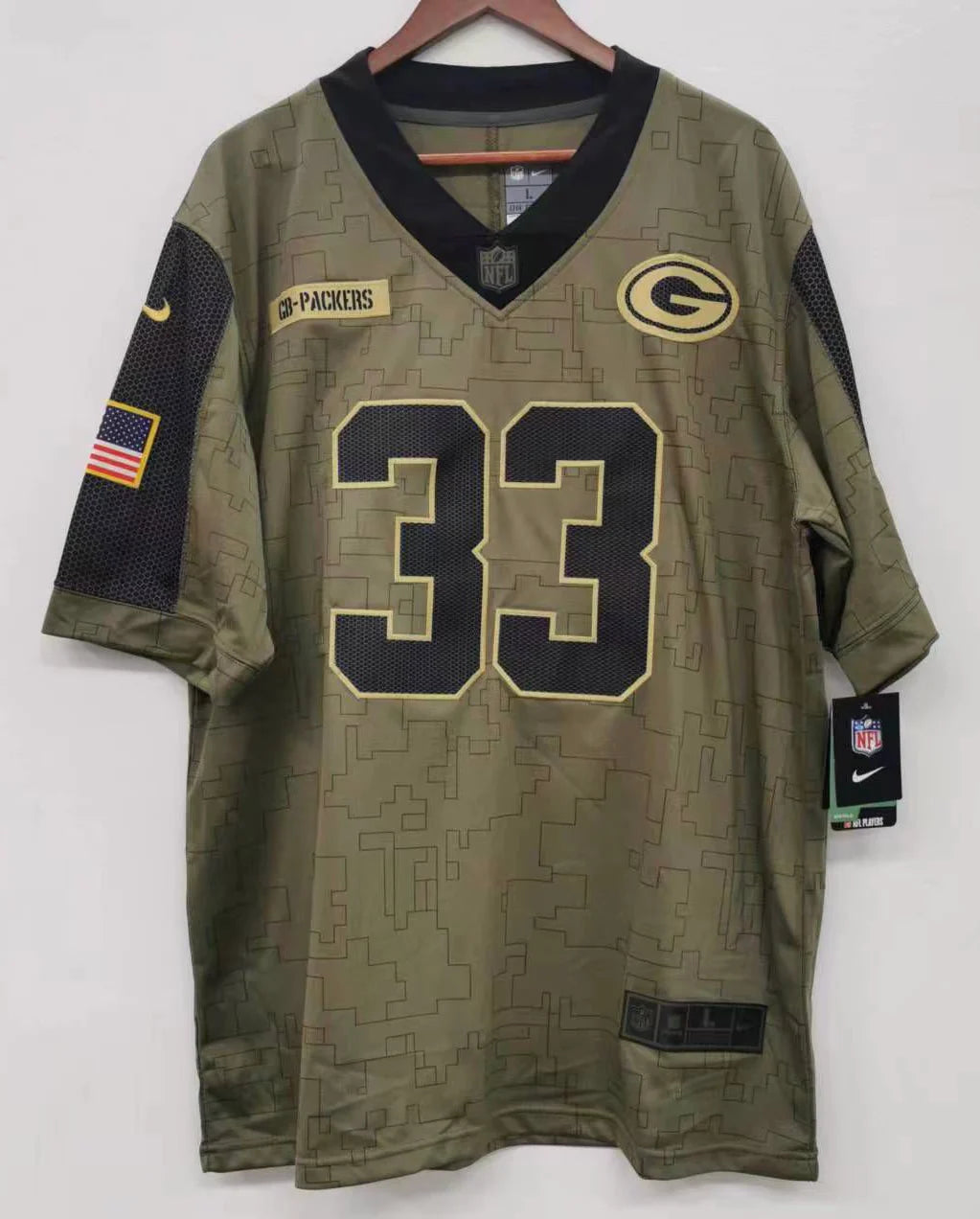 Aaron Jones Green Bay Packers military salute to service product image 2