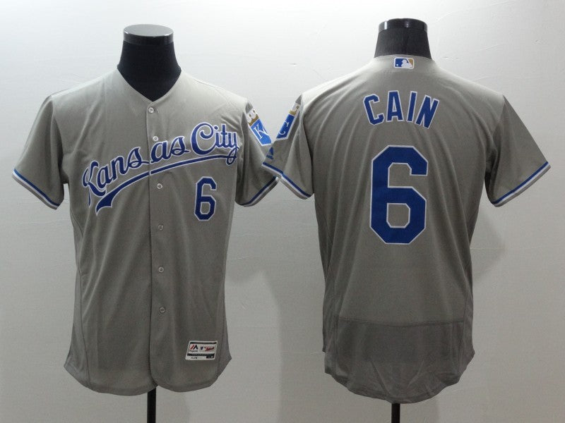 Lorenzo Cain Kansas City Royals Jersey Majestic gray product image 1