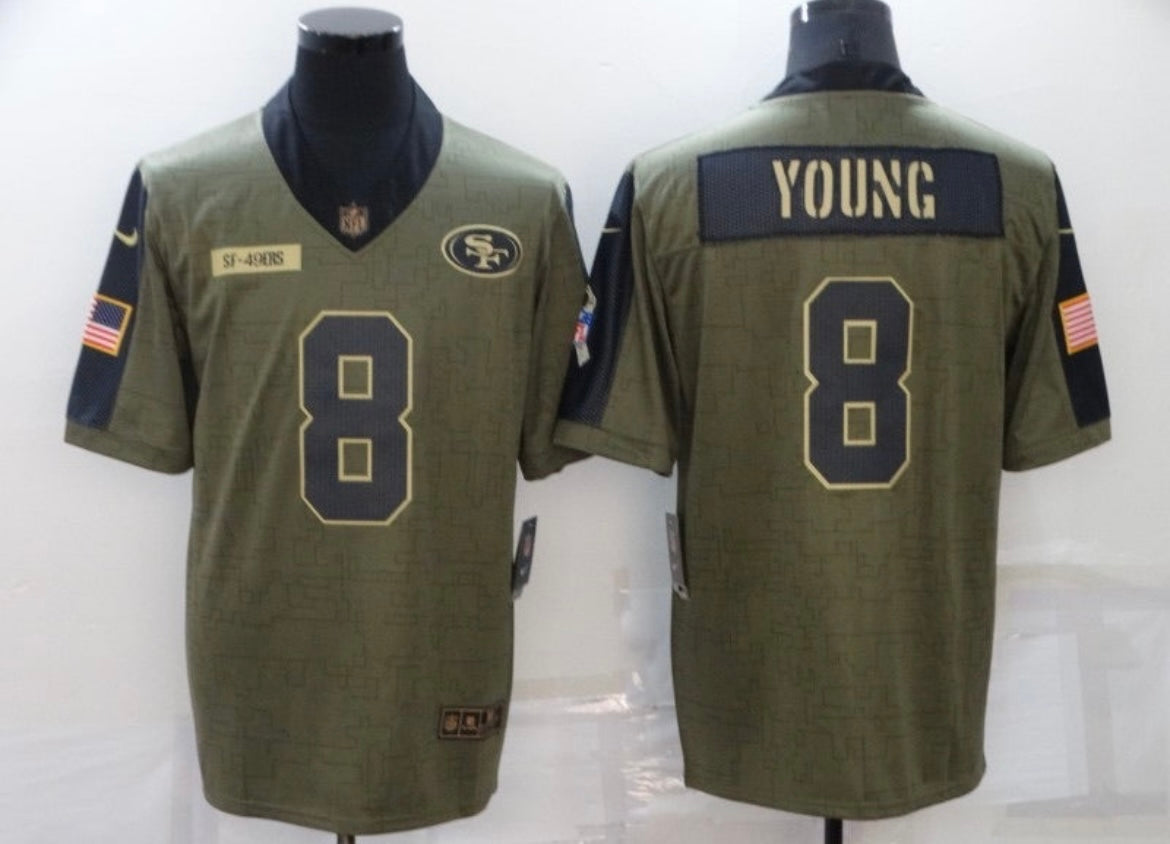 Steve Young San Francisco 49ers military salute to service product image 1