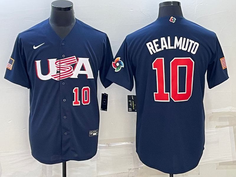 J.T. Realmuto Team USA Baseball Jersey Nike blue product image 1