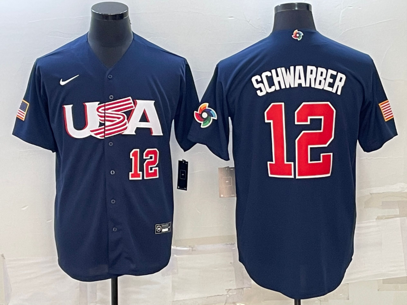 Kyle Schwarber Team USA Baseball Jersey Nike blue product image 1