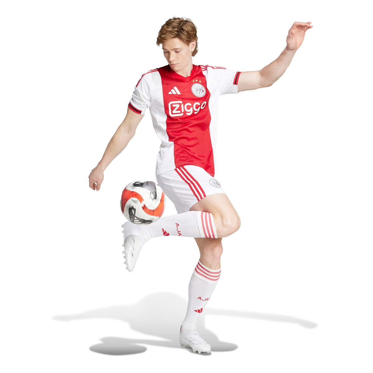 Ajax Eredivisie Adidas Men Red 2025/26 Home Replica Jersey product image 3, provided for visual reference and product detail