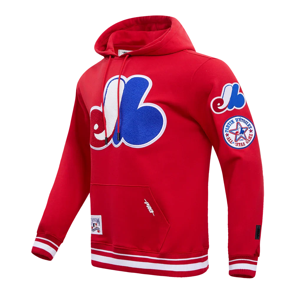 Montreal Expos MLB Pro Standard Men Red Cooperstown Retro Classic Pullover Hoodie product image 2, provided for visual