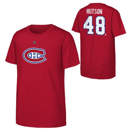 Lane Hutson Montreal Canadiens NHL Outerstuff Youth Red T-Shirt product image 2, provided for visual reference and product